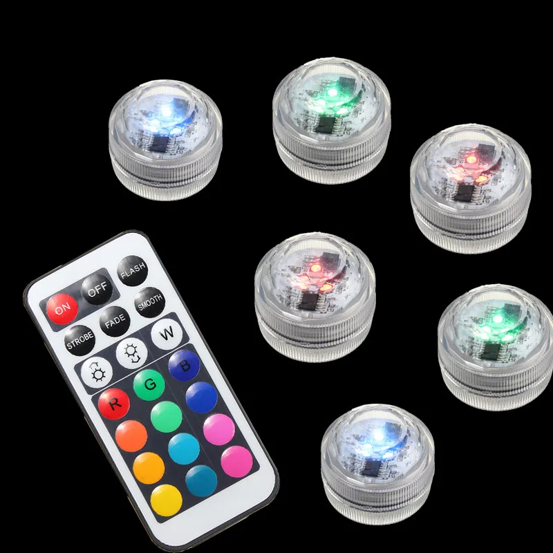 

1W 1.5V RGB Led Underwater Light Bulb Colorful Candle Bulb Submersible Lamp With Remote Control Waterproof IP65 Decor Lighting