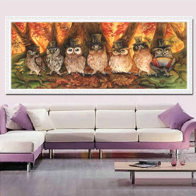 

Colour Owl Diamond Painting Cross Stitch 5d Diamond Embroidery Dmc Rubik Diamond Mosaic Painting Rhinestones Needlework