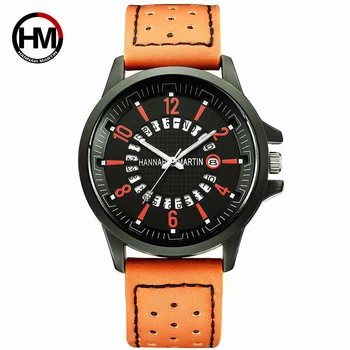 

Creative Calendar Date Men Watch Top Brand Luxury Japan Quartz Breathable Leather Sports Male Wristwatch Clock Relogio Masculino