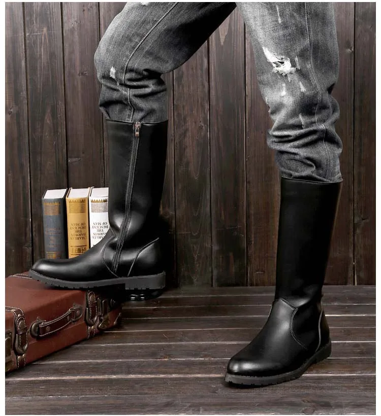 YATNTNPY/Брендовые мужские ботинки; модные высокие ботинки на молнии в винтажном стиле; Ботинки martin из искусственной кожи высокого качества; крутые мужские оксфорды; большие размеры; bota