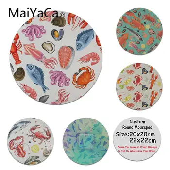 

MaiYaCa Seafood Food High Speed New Lockedge Mousepad Size for 22x22x0.2cm Colorful Mouse Pad