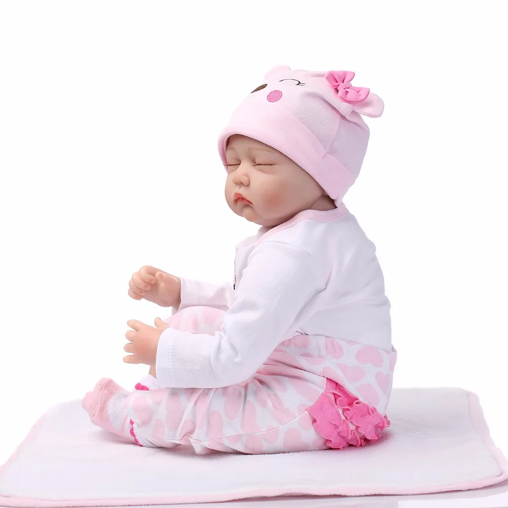NPK 40 см bebe realista возрожденная кукла Реалистичная девочка reborn Младенцы силиконовые