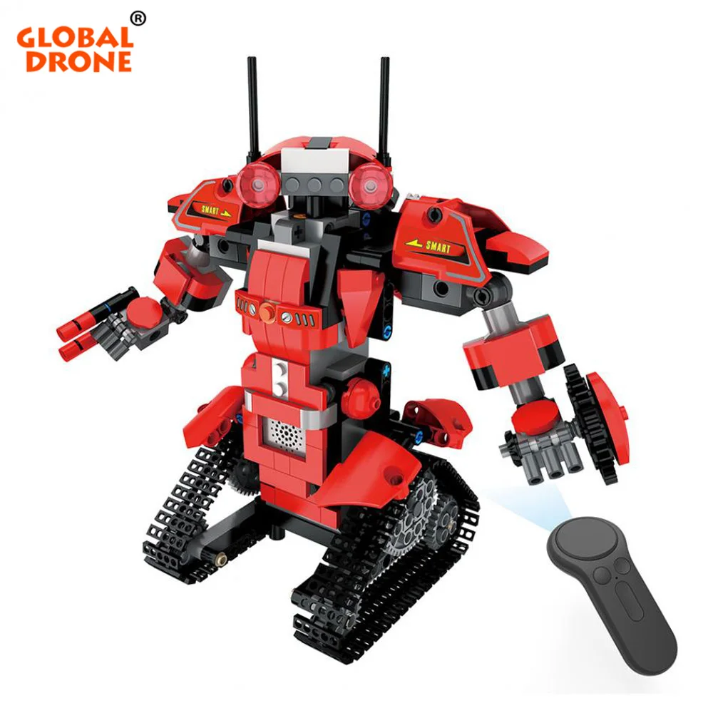 

Global Drone RC Robot Tank Building Block Design Robotic for Kids Christmas Birthday Gifts Remote Control Robot Toys for Boys