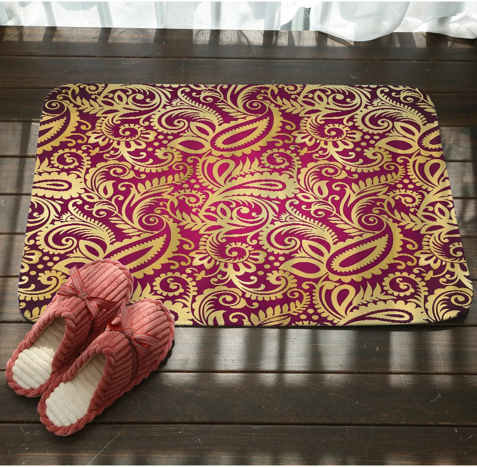Miracille, коралловый флис, богемный цветочный Рисунок Пейсли, ковер для спальни, коврик для дома и улицы, коврик для дома
