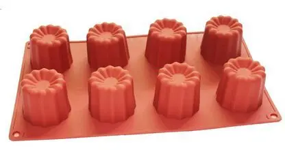 

Silicone Mold Muffin Jelly Cake Baking Pan 8-cavity 2x2inch Canneles Mould