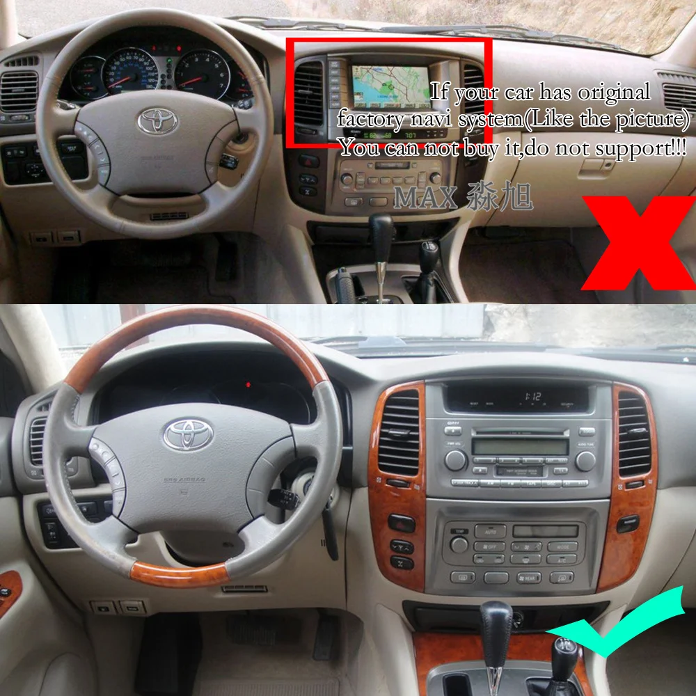 Cheap MAX Android 8.1 Car DVD Player for Toyota LC 100 Land Cruiser 100 2003 2004 2005 2006 2007 Car Radio RDS BT 4G WiFi SWC GPS Map 5