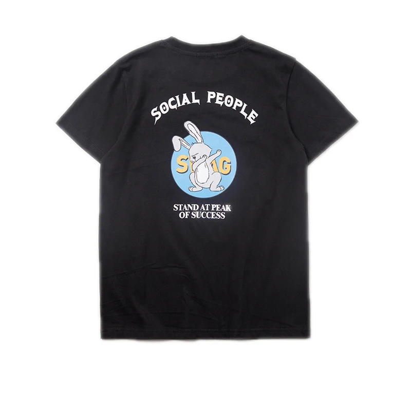 

Children's wear pure cotton short sleeve T-shirt digital printing social deer jacket fun cartoon round collar