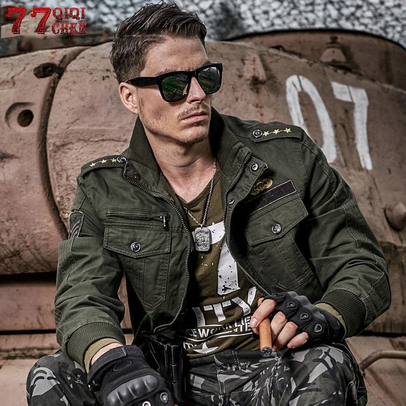 

QIQICHEN Thicken Winter Jacket Men Army Military tactical jacket Plus Size M-6XL Bomber Jacket Casual Air Force Flight Jacket