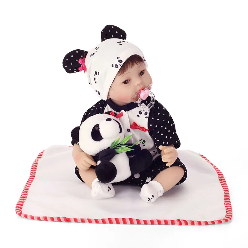 

40cm Soft Vinyl Reborn Doll Lifelike Newborn Girls Play House Baby Dolls for Kids Playmate Gifts M09