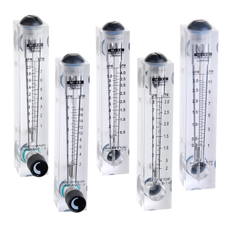 

PMMA Liquid Flowmeter Water Flow Meter Panel Rotameter With Control Valve LZM-15T 0.2-2LPM 0.2-3LPM 0.5-4LPM 1-7LPM 10-100L/H