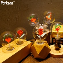 G80 лампа Эдисона E27 220V винтажная лампа Рождественское украшение цветок Любовь Роза я люблю тебя ампула Ретро лампа накаливания светильник