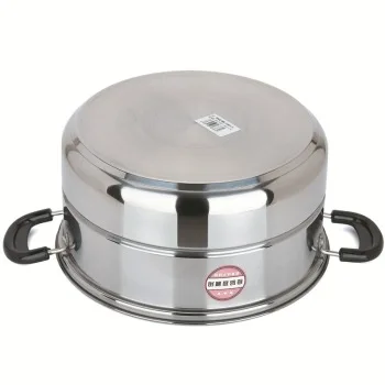 Пароварка трехуровневая из нержавеющей стали с двойным дном 26 см|kitchen steamer|steamer