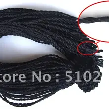 500 шт/партия 2,5 мм 2" светло-черный плетеный шелковый шнур шелковой нити атласный шнур ожерелье