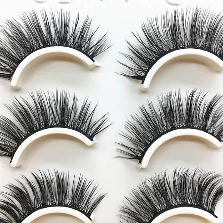 

3 Pair Luxury 3D False eye Lashes black Fluffy Strip Eyelashes Long Natural Party makeup Tool 2u0423