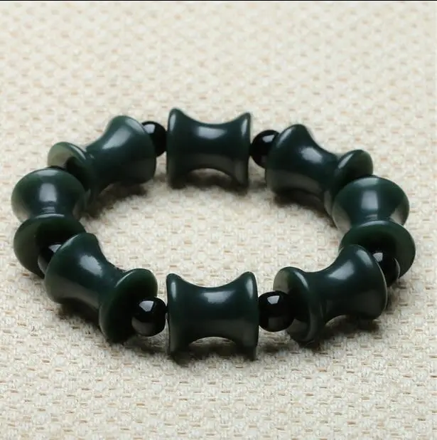 

Authentic Hetian jade bracelet Mens bullet packet send certificate