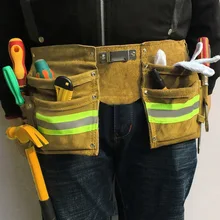 Кожа карманы Ремонт Инструменты держатель талии сумка с отражающей патчи 1 шт