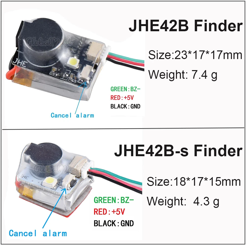 JHE42B / Mini JHE42B-s Finder 5V Super громкий звонок Tracker 110 дБ/100 дБ светодиодный зуммер
