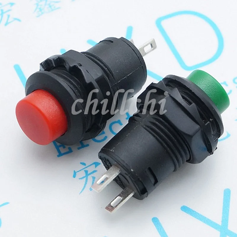 

Bulk sale DS-428/425A green button switch round button switch with lock self-locking switch