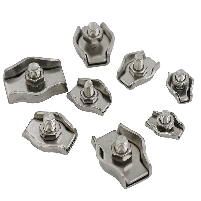 2 шт./лот M2 M3 M4 M5 зажим 304 трос из нержавеющей стали простой для кабеля