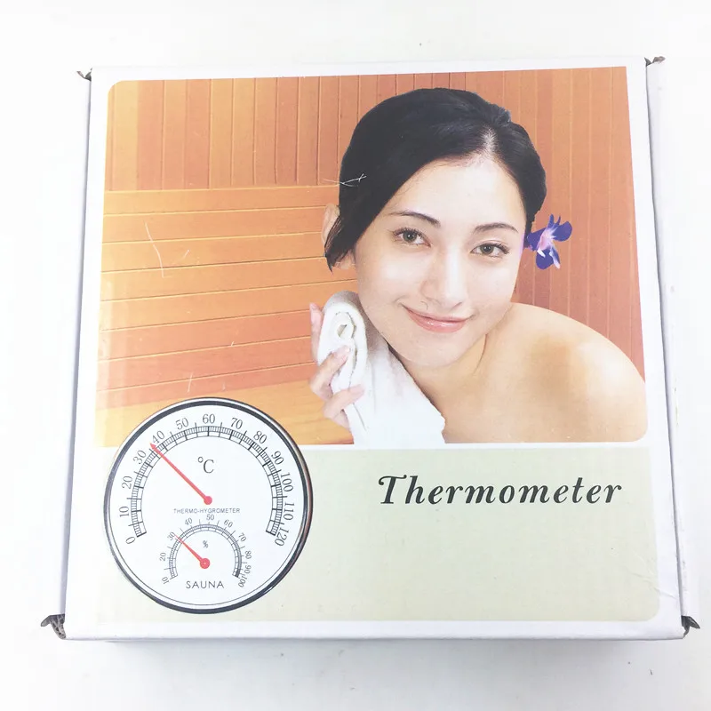 Thermometer Hygrometer thermograph humidity meter hydrothermograph weather station for Sauna room inductive pointer 0C-120C 6