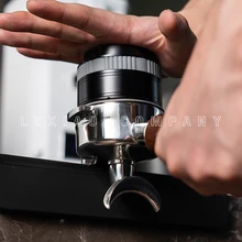 Prensa plana watchget y rebote de café en polvo de acero inoxidable de 58mm, herramienta de distribución de café
