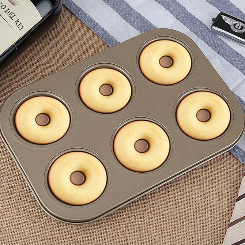 1 x Nonstick Wilton 6 Cavity Doughnut Donut Baking Cake Dessert Pan Tin Mold Maker
