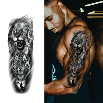 

4 Pcs Arm Sleeves Creative Tattoo Stickers Waterproof Temporary Tattoo Stickers Art Arm Tattoo Wall For Men And Women