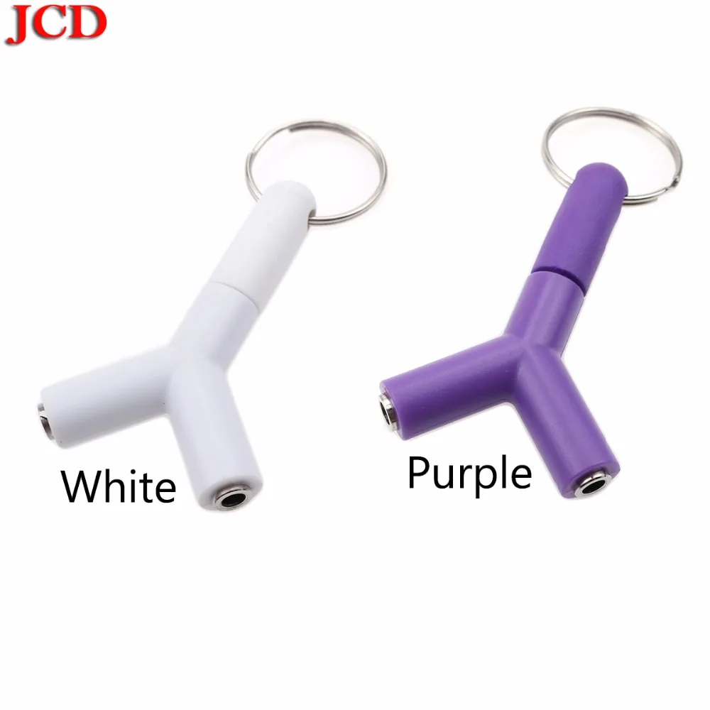 JCD Y shape 3 5mm Earphone Adapter Double Jack Adapter Plug Stereo Headphone Splitter for PC MP3 Smartphone Player Audio Cables
