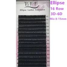 BFF 16 ряд эллипса плоские накладные ресницы для наращивания 0,15/0,2 mix8-15mm мягкие со вкусом высокого качества индивидуальное наращивание ресниц
