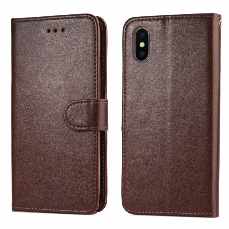 Винтажный чехол из искусственной кожи для iphone X XS XR Max 7 8 plus полностью защитный