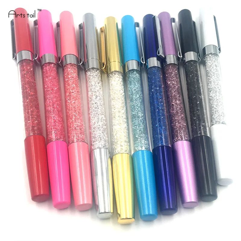 

10pcs Gel Pen Set Refills Metallic Gold-Plated Pen Shell General Refill Shining Crystal Office Gift Pearl Pens Arts Tail