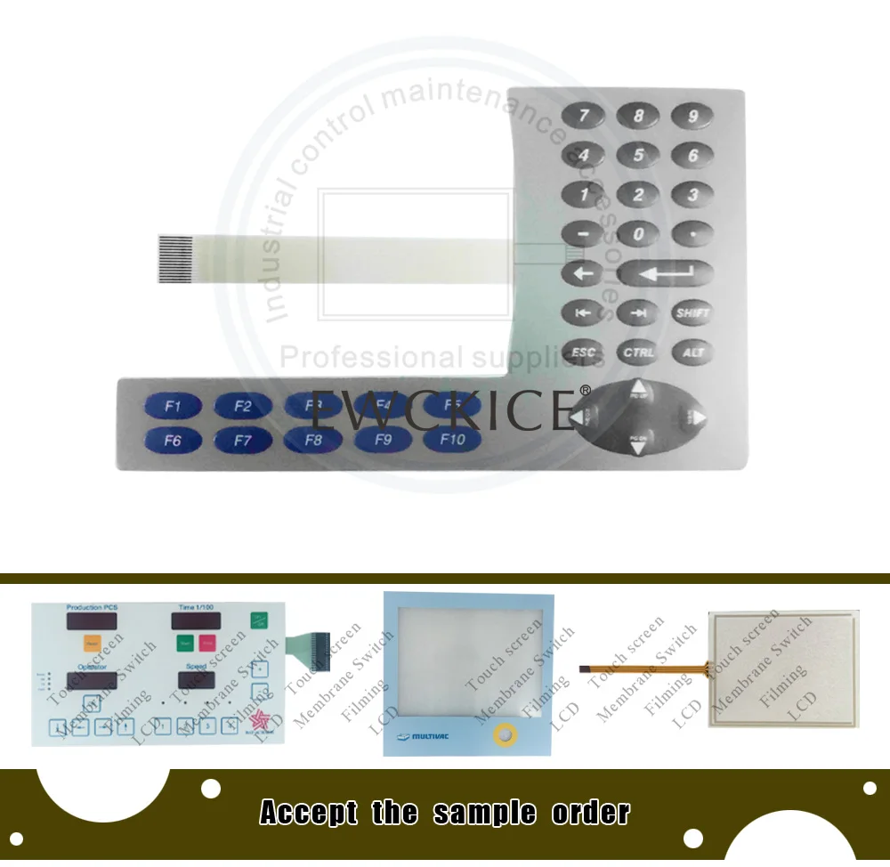 Новый PanelView Plus 600 2711P-B6M20A 2711P-B6M20D 2711P-B6C5A 2711P-B6C5D HMI plc Мембранная клавиатура Клавиатура