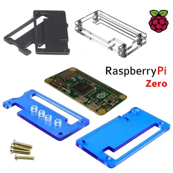 

Raspberry Pi Zero Acrylic Case Transparent Blue Shell Acrylic Enclosure Box color blue
