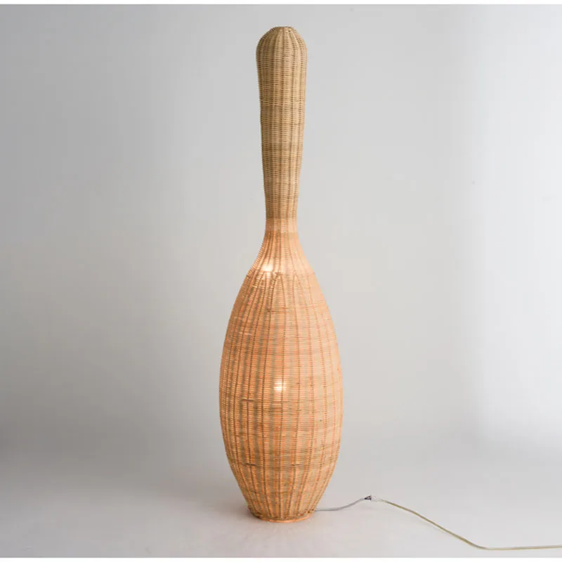 

Japanese Style Bowling Bamboo Floor Lamps Black Floor lights Stand Light For Living Room Bedroom Study Art Decor Lighting G012