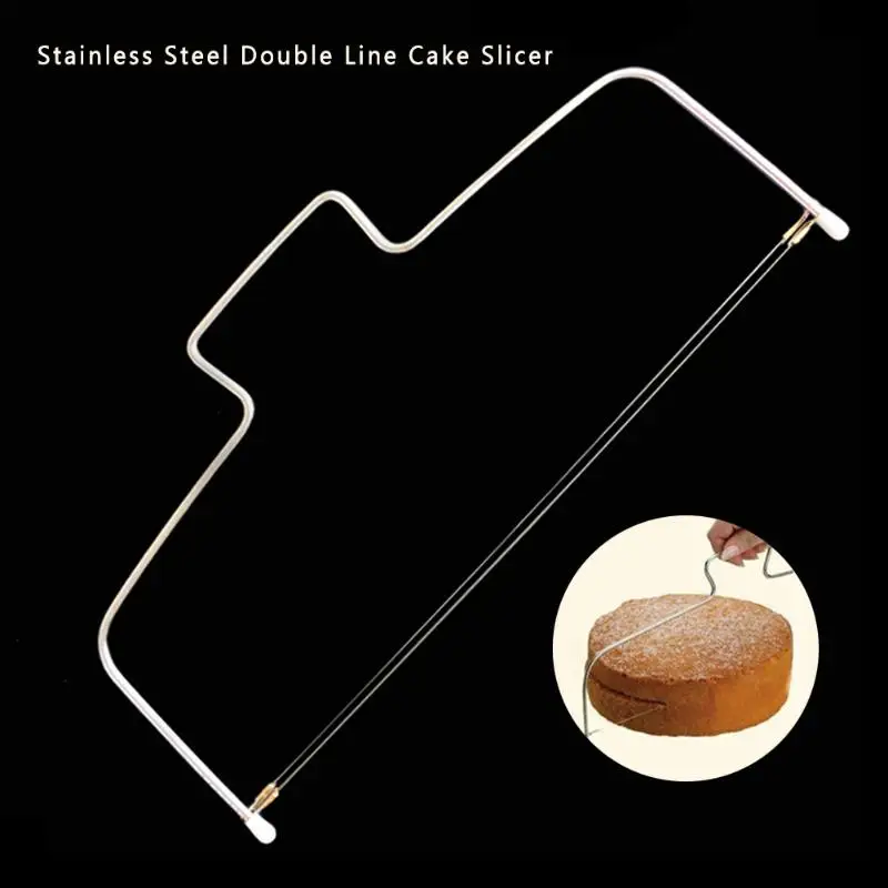 Cake Cutter Stainless Steel Double Line Adjustable Wire Cake Cutter