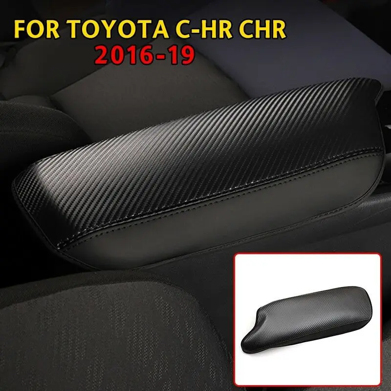 Черный интерьер подлокотник коробка декоративная крышка отделка для Toyota C-HR CHR 2016-2018 автомобильный подлокотник коробка декоративная крышка