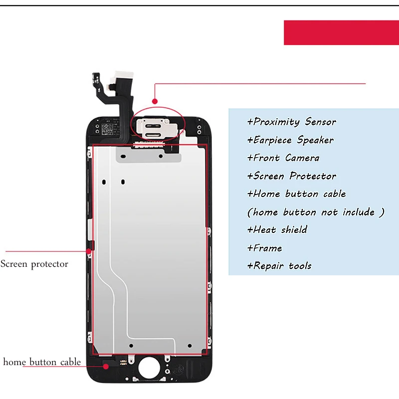 Ctoson для iPhone 6 Plus ЖК дисплей с полным набором инструментов фиксации 6S plus Замена