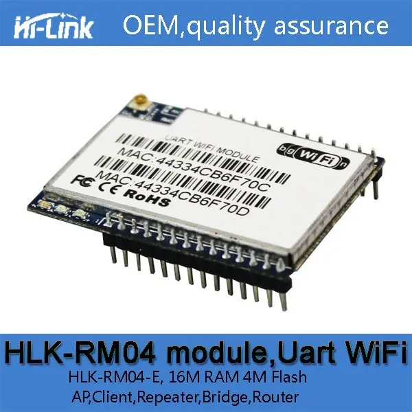 Серийный WiFi Ethernet rs232/rs485 WiFi модуль Стартовый комплект с 6 дБ антенной HLK-RM04