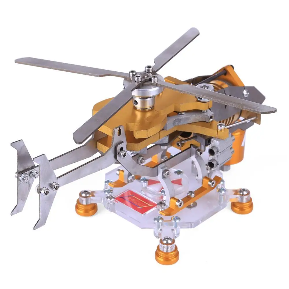 

Free ShippingTransport Helicopter Horizontal Single Cylinder Vacuum Stirling Engine Model Kits Toys Model Building Kits