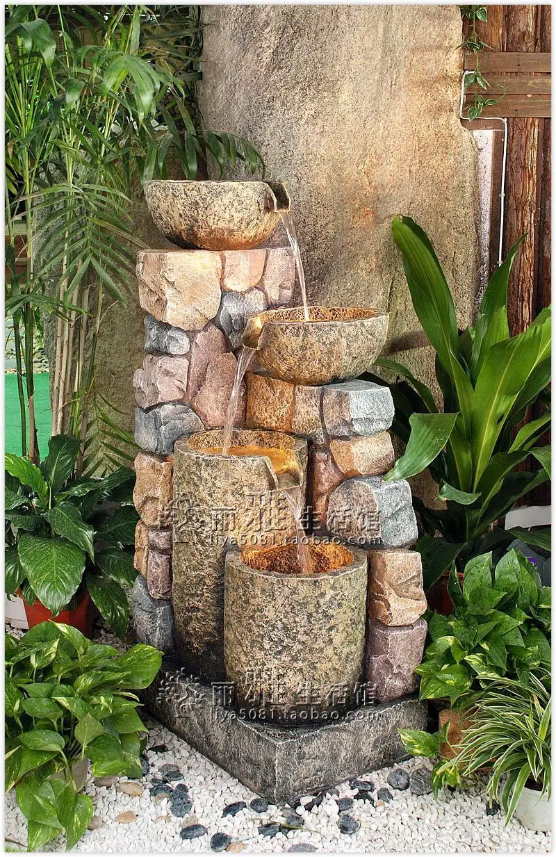 Water fountains Waterscape resin crafts ornaments arranged large floor corner home garden