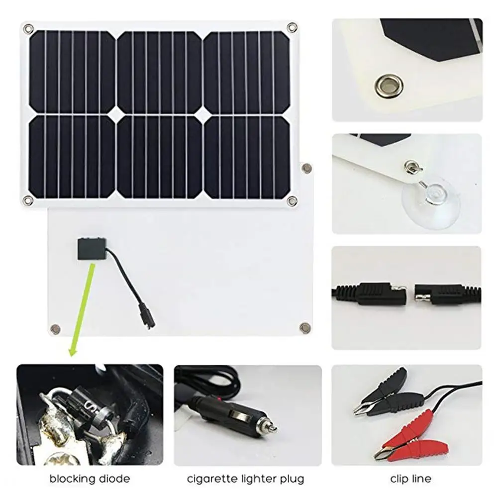 Solar Panel Car Charger 18W 18V Solar Car Battery