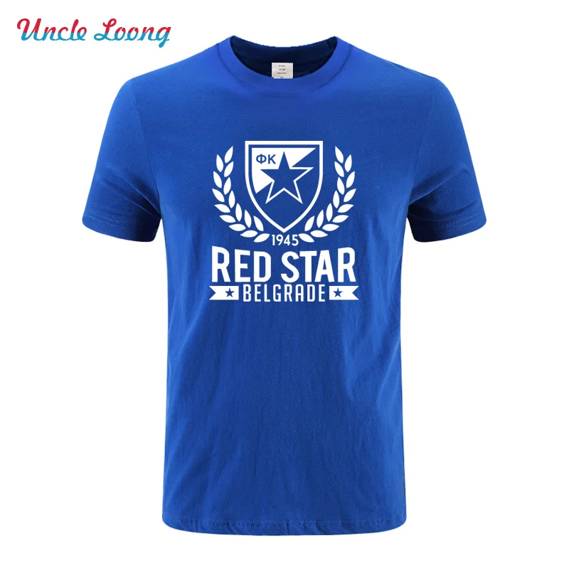 Летняя Красная Звезда Белград футболка с надписью serbia высокое качество, чистый хлопок мужская футболка с короткими рукавами большие размеры XS-4XL - Цвет: 22