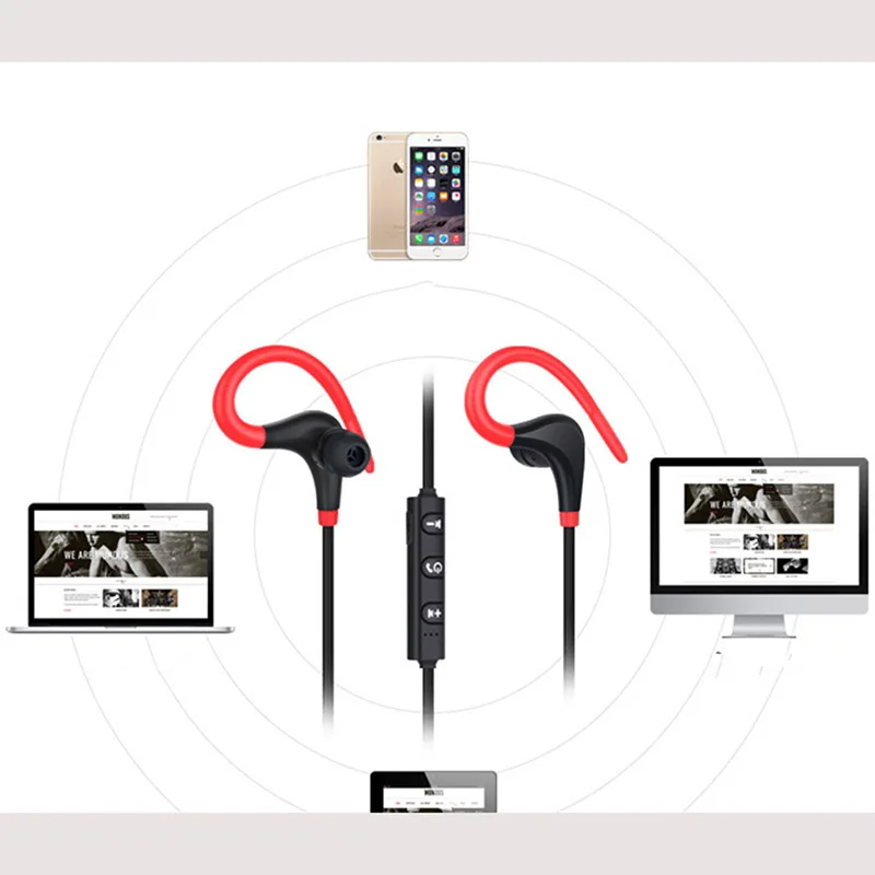Спортивные bluetooth наушники громкой связи Беспроводной потенные с микрофоном уха