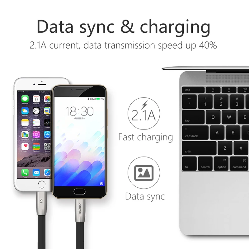 Mcdodo 2 в 1 Lightning и Micro USB кабель для iPhone 7 6 5 Plus IOS 8 9 10 11 Android samsung huawei Xiaomi Meizu|cable for|2 in 1ios |