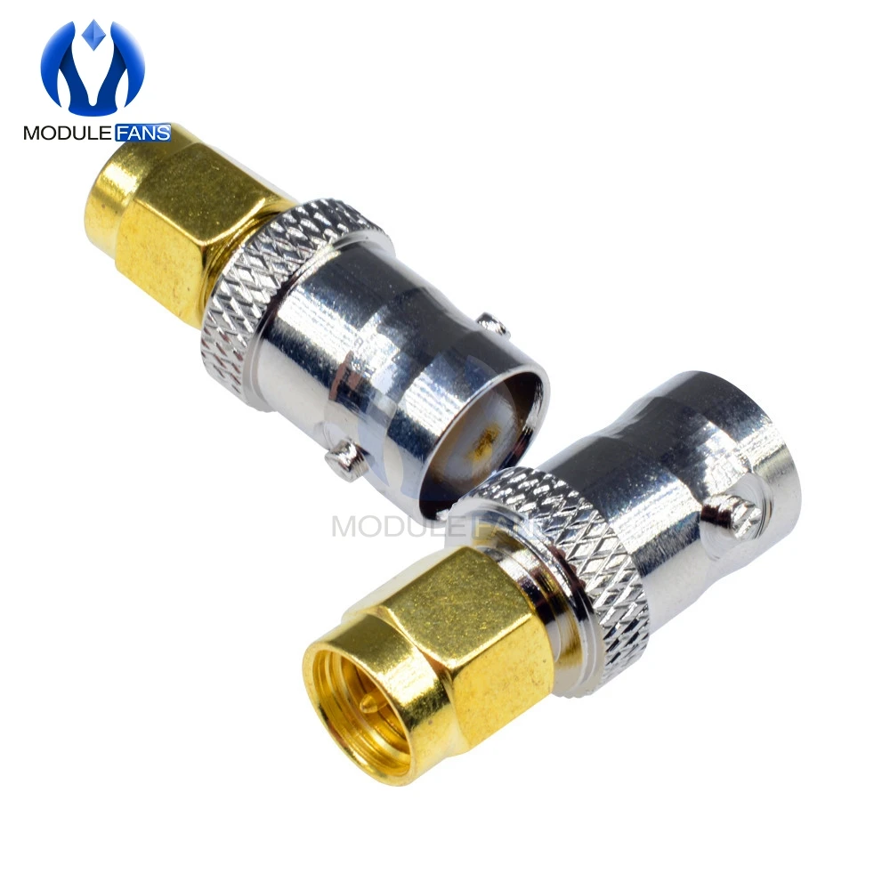 

RF Coax Coaxial SMA Male Plug to BNC Female M/F Radio Antenna Contor Adapter For RF Gold-Plated Machined Brass DIY