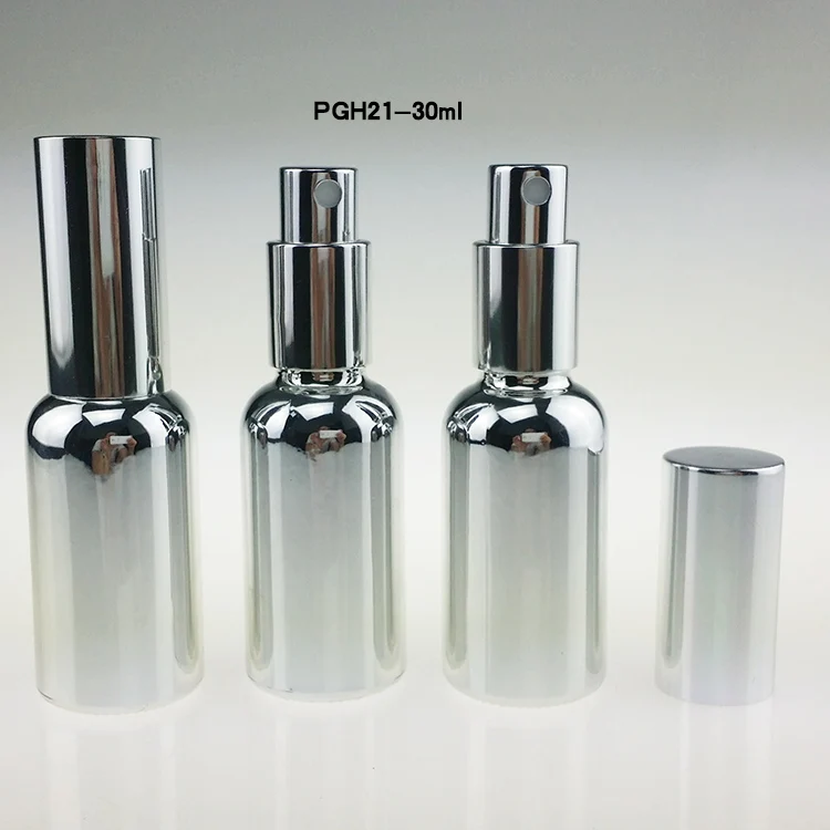 Frasco de Spray de Vidro para Óleo Vazio de Prata Frasco de Spray para Perfume Atacado Granel ml Essencial Luxo 1 Onça Névoa Fina 100 Pcs 30