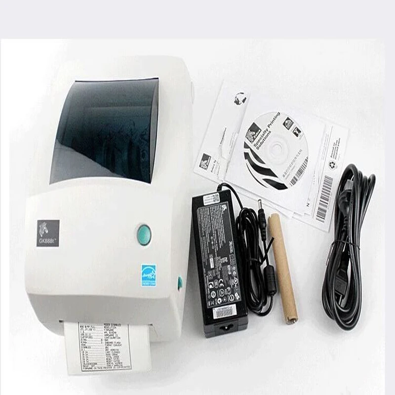 Оригинальный и новый принтер штрих кода zebra GK888T экспресс почта логистика адрес