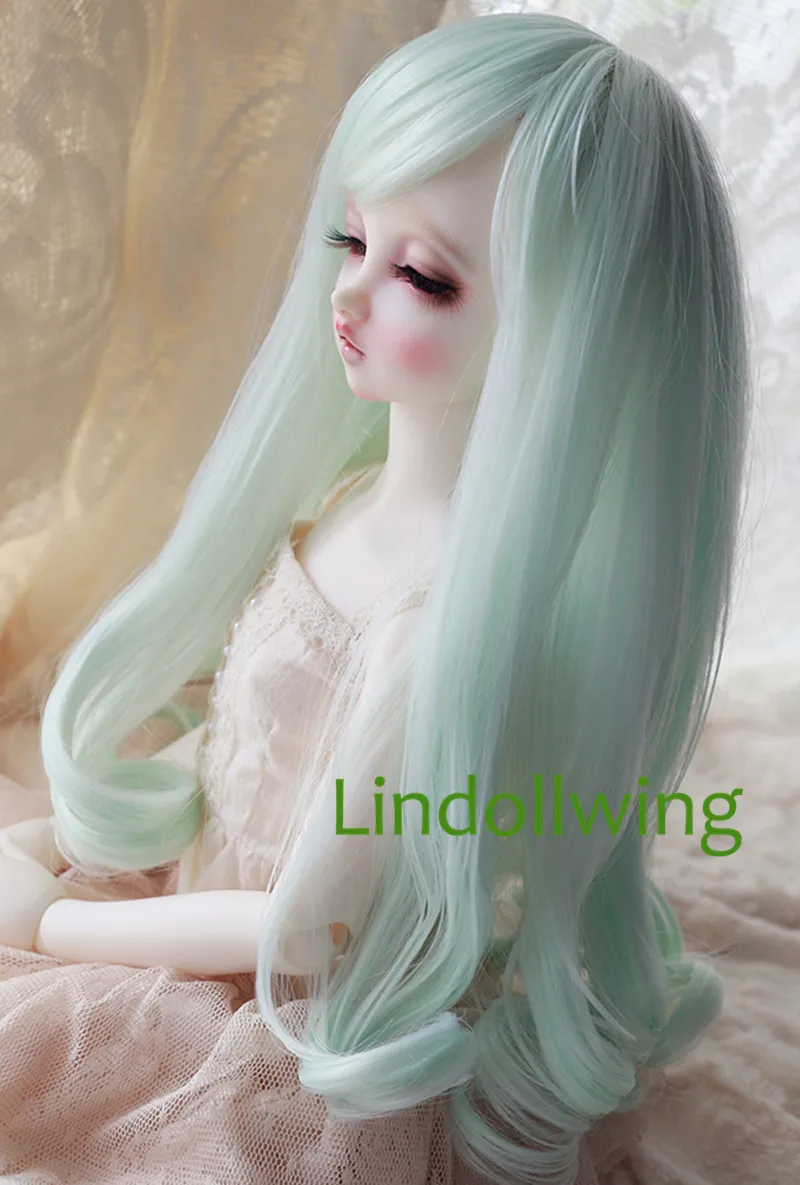 1/3 BJD парик Pullip Dal DD Dollfie кукла парик 8-9 дюймов длинный парик 5808 мятный цвет