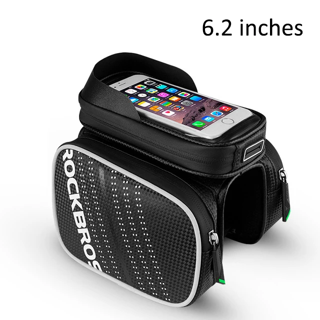 ROCKBROS 5 стильных велосипедных сумок 5," /6,0"/6," с сенсорным экраном для смартфона, велосипедная сумка, непромокаемая велосипедная передняя рама - Цвет: ZH009-61