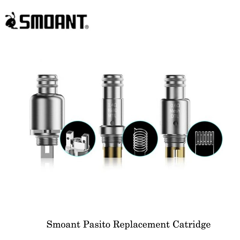 Сменный картридж Smoant Pasito емкость 3 мл сетка 0 6 Ом/Ni80 катушка Ом для набора Pod 1100